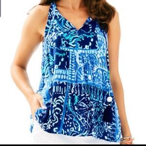 Lilly  Pulitzer avery top in deep indigo sz XS